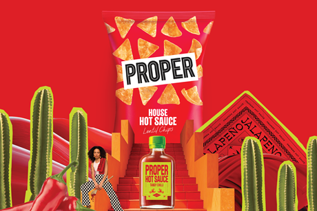 Proper House Hot Sauce lentil chip