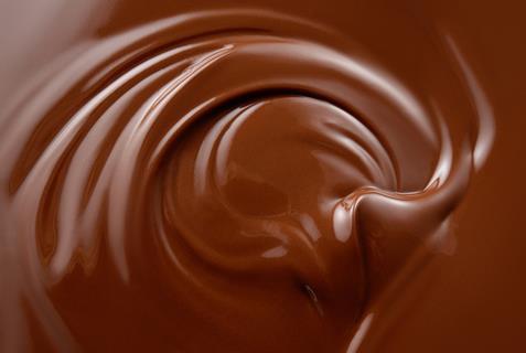 Swirl of melted chocolate