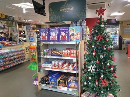 Christmas display in store