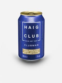 Haig Club Clubman mixed with root ginger ale and lime (5% ABV)