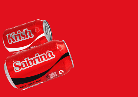 GB - Share a Coke EU - Two Cans - Can 330 - Sabrina & Krish Horizontal