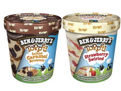 Ben and Jerry's Topped ice cream