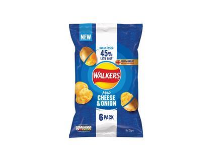 Walkers 6X25G Mild Cheese & Onion white
