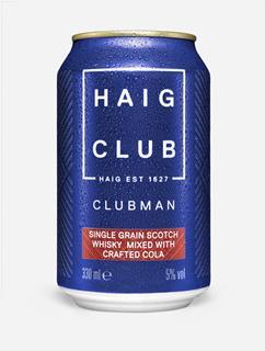 Haig Club Clubman Single Grain Scotch Whisky mixed with crafted cola (5% ABV)