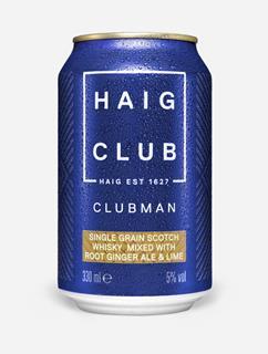 Haig Club Clubman mixed with root ginger ale and lime (5% ABV)