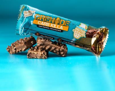 Carb Killa Bar Salted Caramel Packaging with bar cropped