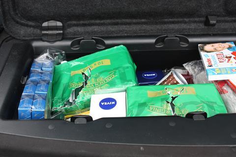 Smuggled tobacco in boot of car on holiday