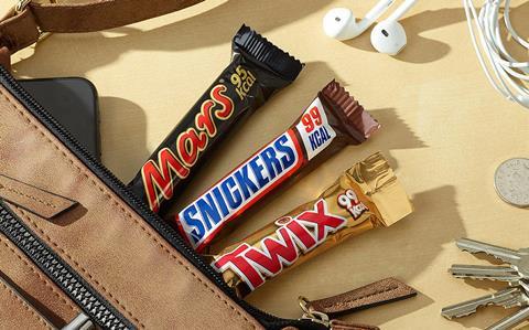 Snickers, Twix and Mars Bars under 100 calories