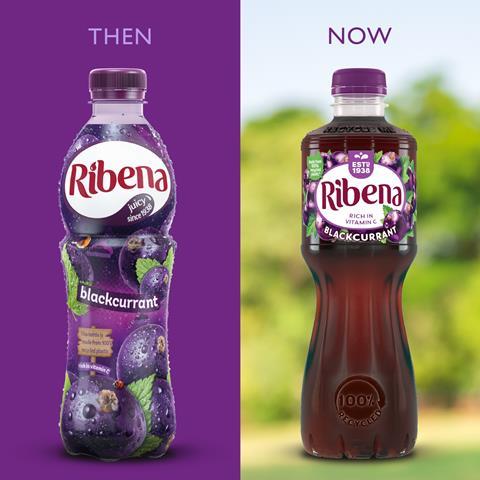 Ribena 500ml then and now