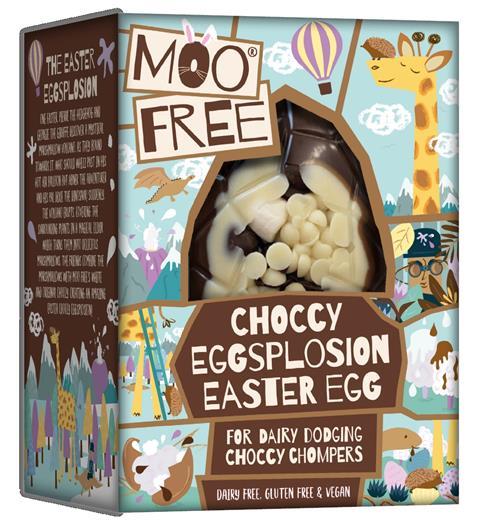 Moo Free's Eggsplosion Easter Egg made with free from chocolate