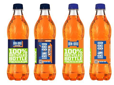 IRN-BRU 500ml RPET recycled bottle