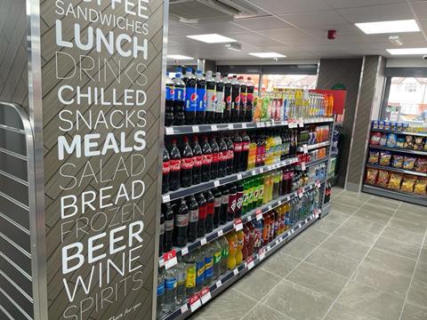 SPAR soft drinks aisle