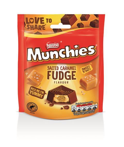 Sharing bag of Salted Caramel Fudge Munchies