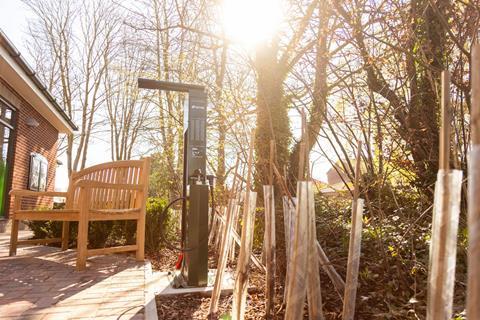 Rainhill bike repair station and community garden