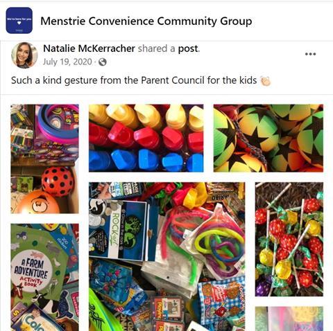 Menstrie Convenience Community Group bags