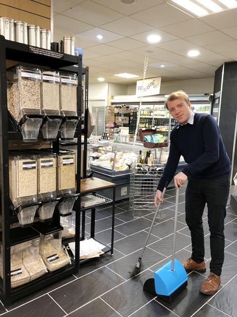 PLS USE Andrew Thornton staff cleaning refill section