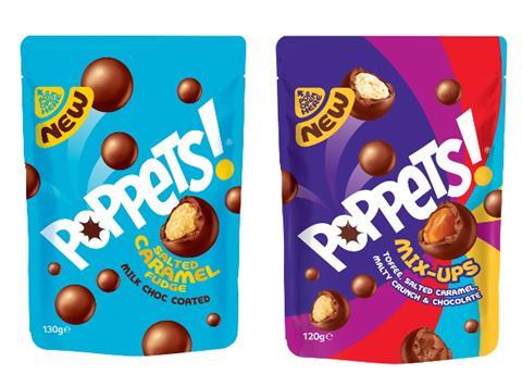 Poppets Salted Caramel and Mix Ups pouches