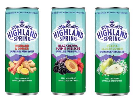 Highland Spring flavoured cans