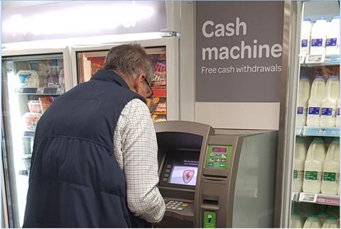 Cash machine at Spar Lindford