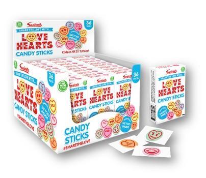 Love Hearts Candy Sticks