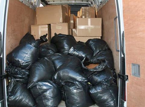 Van load of illicit tobacco