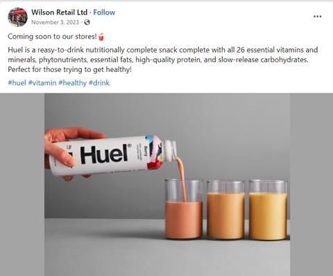 Wilson Retail_Protein_Huel