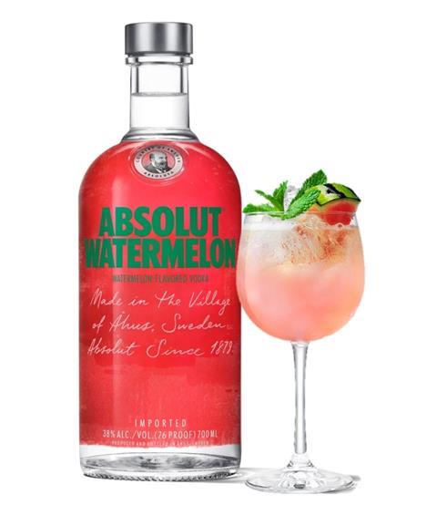 Absolut Watermelon Bottle and Spritz Serve