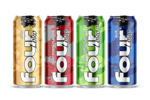 Four Loko drinks - compressed