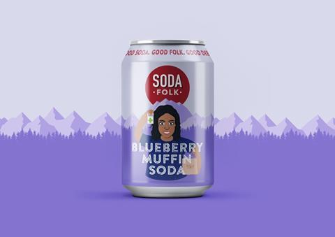 Soda Folk Blueberry Muffin soft drinks can