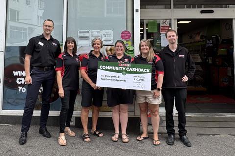 Falmouth - Penryn Rugby Club cheque presentation