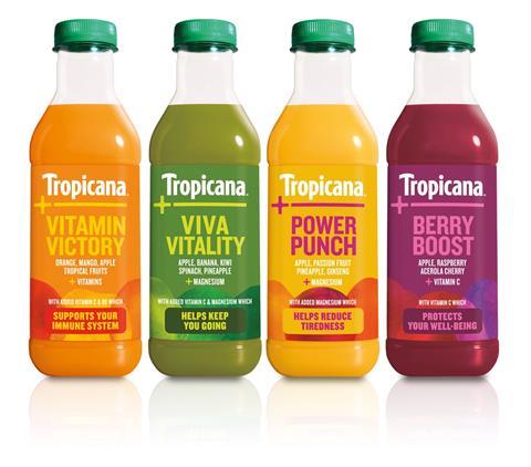 Tropicana Plus 750ml range