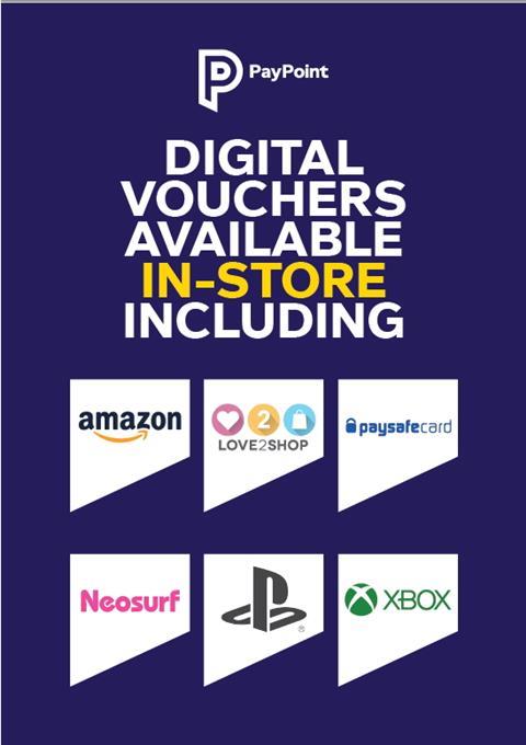 Paypoint digital vouchers