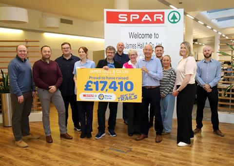 SPAR James Hall x Marie Curie Cheque