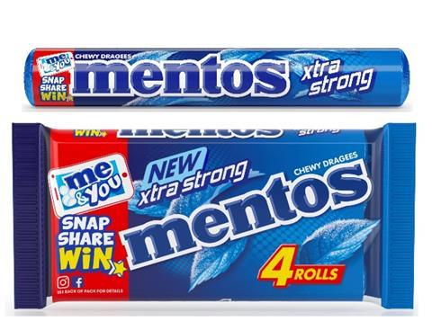 Mentos Xtra Strong packs