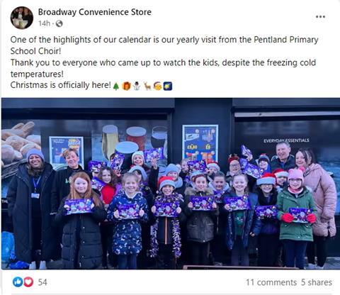 Broadfield Convenience Store_Pentland Primary School Choir