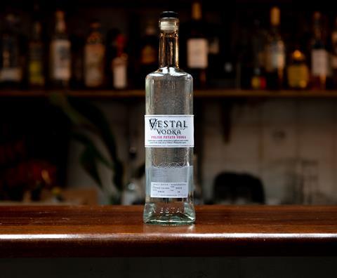 VESTAL VODKA-NEW BOTTLE-2015 VINTAGE LAUNCH-HALEWOOD DEAL-HIGH RES-BAR SHOT-NO GLASS