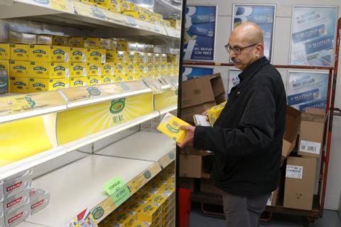 RETAILER IN A TOBACCO ROOM