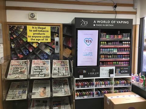 Vaping Display Health Info