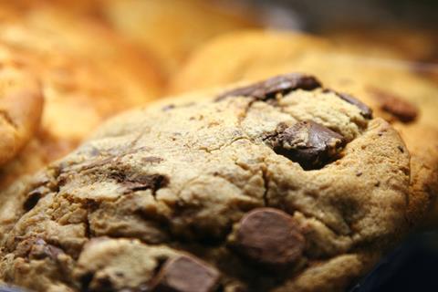 Chocolate chip cookie close-up