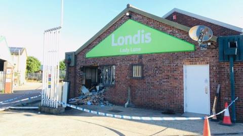 Londis forecourt ram raid