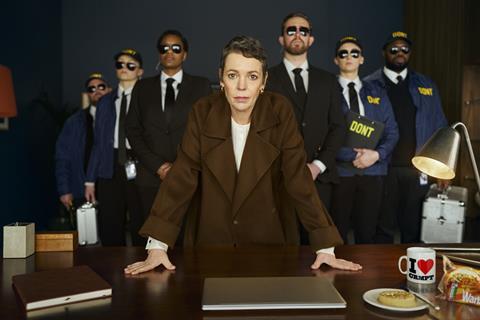 Olivia Colman flanked by fake agents stars in Warburtons crumpet advert