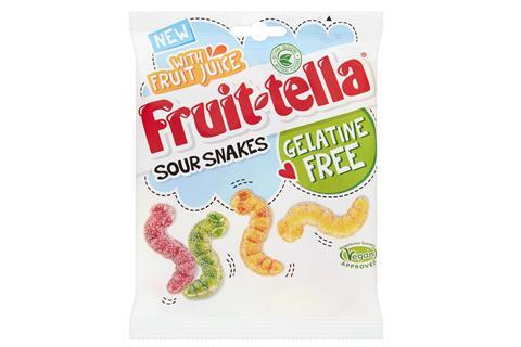 Fruittella Gelatine Free Sour Snakes