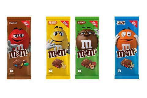 M&M's block quartet and salted caramel flavour debut