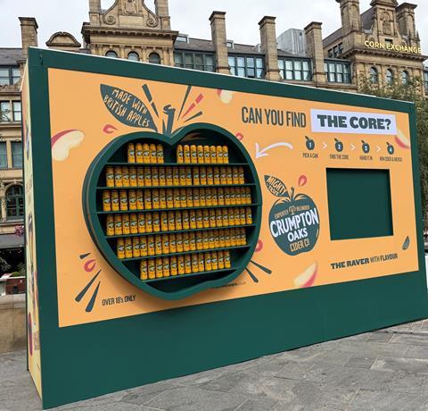 Crumpton Oaks eye catching, interactive billboard invited Brits to grab a can from the wall to win a range of prizes