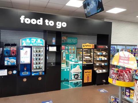 One Stop Coity's food to go offer including Fwip, Rollover Hotdogs, F'Real and Tango Ice Blast