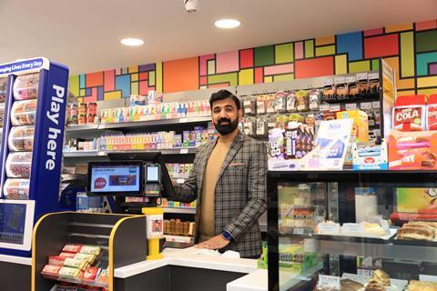 Raheem behind the counter at Ali's