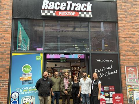 Racetrack L-R Dan Marsden Co-op Wholesale, Rits Sud (Tubees Brand Manager), Vikas Sud (Racetrack Co-Founder), Shamly Sud (Racetrack Co-Founder), Guna Sud (Racetrack Retail Manager), Leanne Millar (Co-op Wholesale KAM)