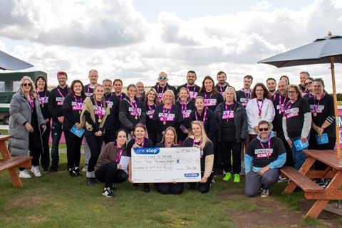 One Stop Sky dive, Young Lives vs Cancer-Cheque