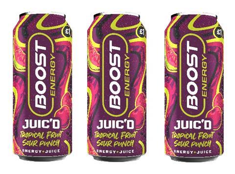 Boost Energy Juicd tropical fruit sour punch