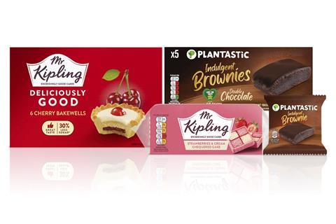Premier Foods NPD - Mr Kipling Cherry Bakewells and Chequered Cake and Plantastic Brownies 21001400